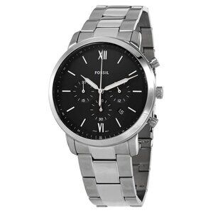 NWT Authentic Fossil Neutra Chronograph Quartz Black Dial Men's Watch